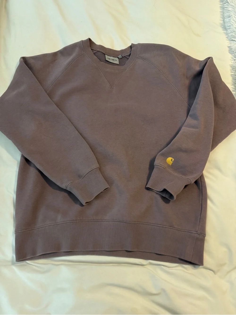Carhartt WIP Men’s Chase Sweatshirt Pink misty thistle MEDIUM - Rare Color